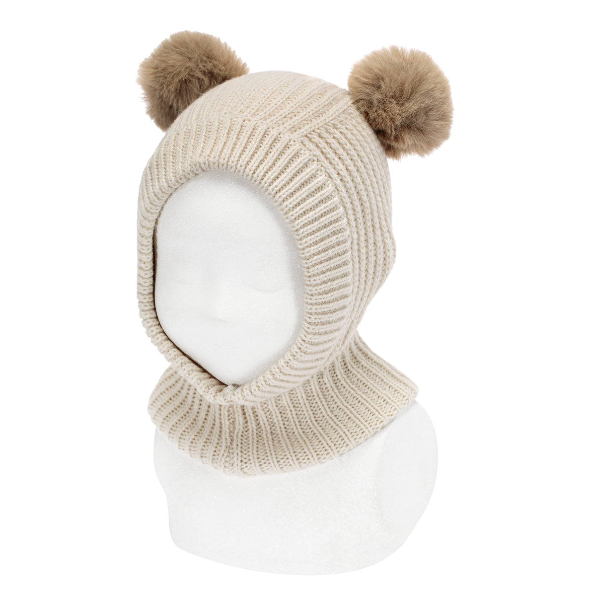 BALACLAVA CON BORLAS LINO