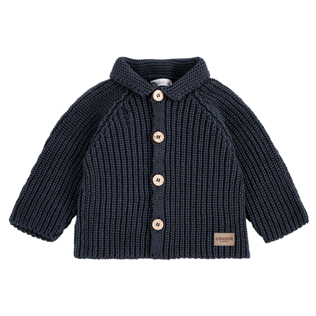 CHAQUETA PUNTO PERLADO MARINO
