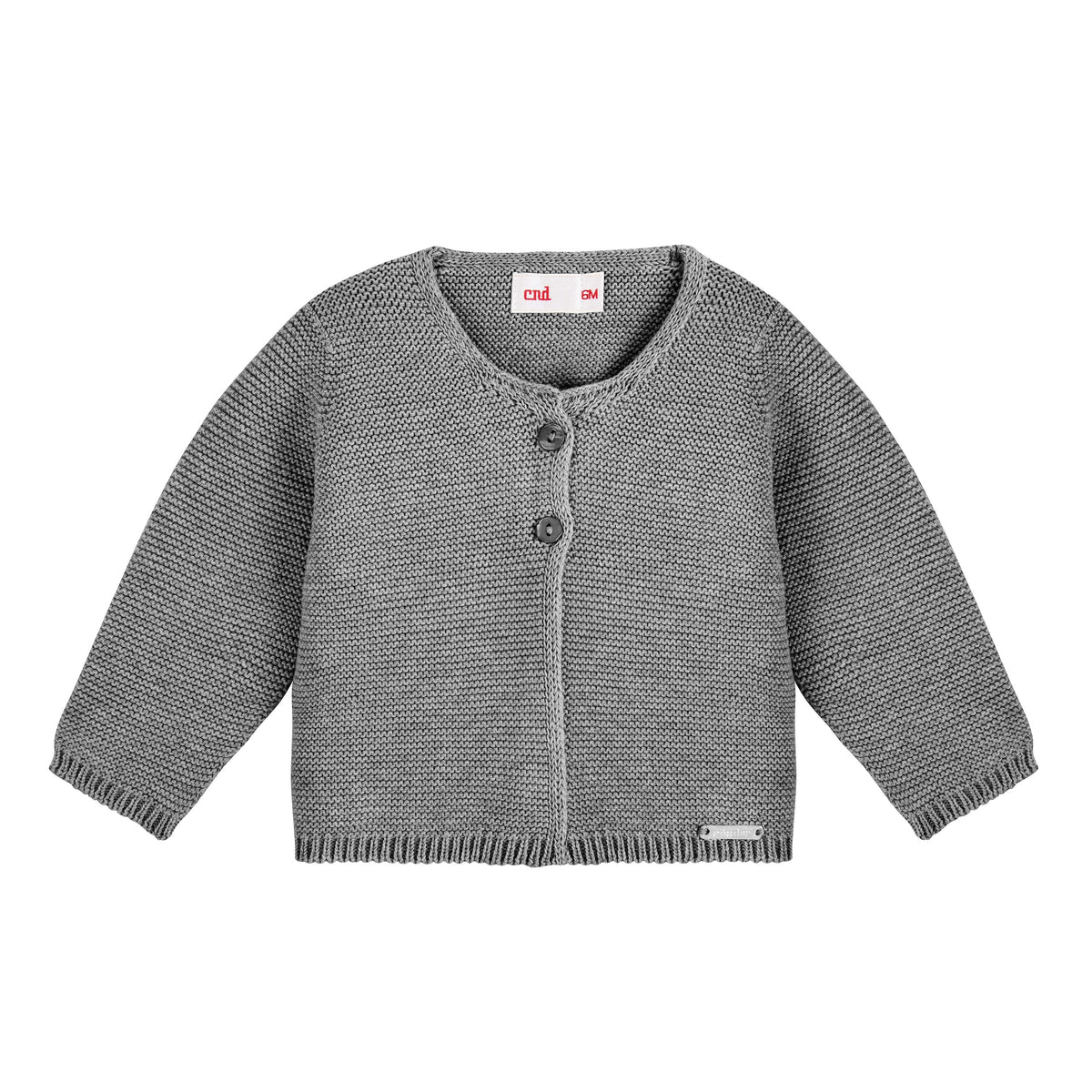 CHAQUETA PUNTO BOBO GRIS