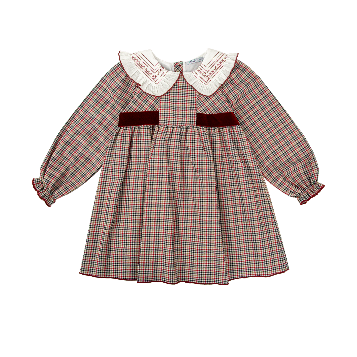 VESTIDO TARTÁN CUELLO