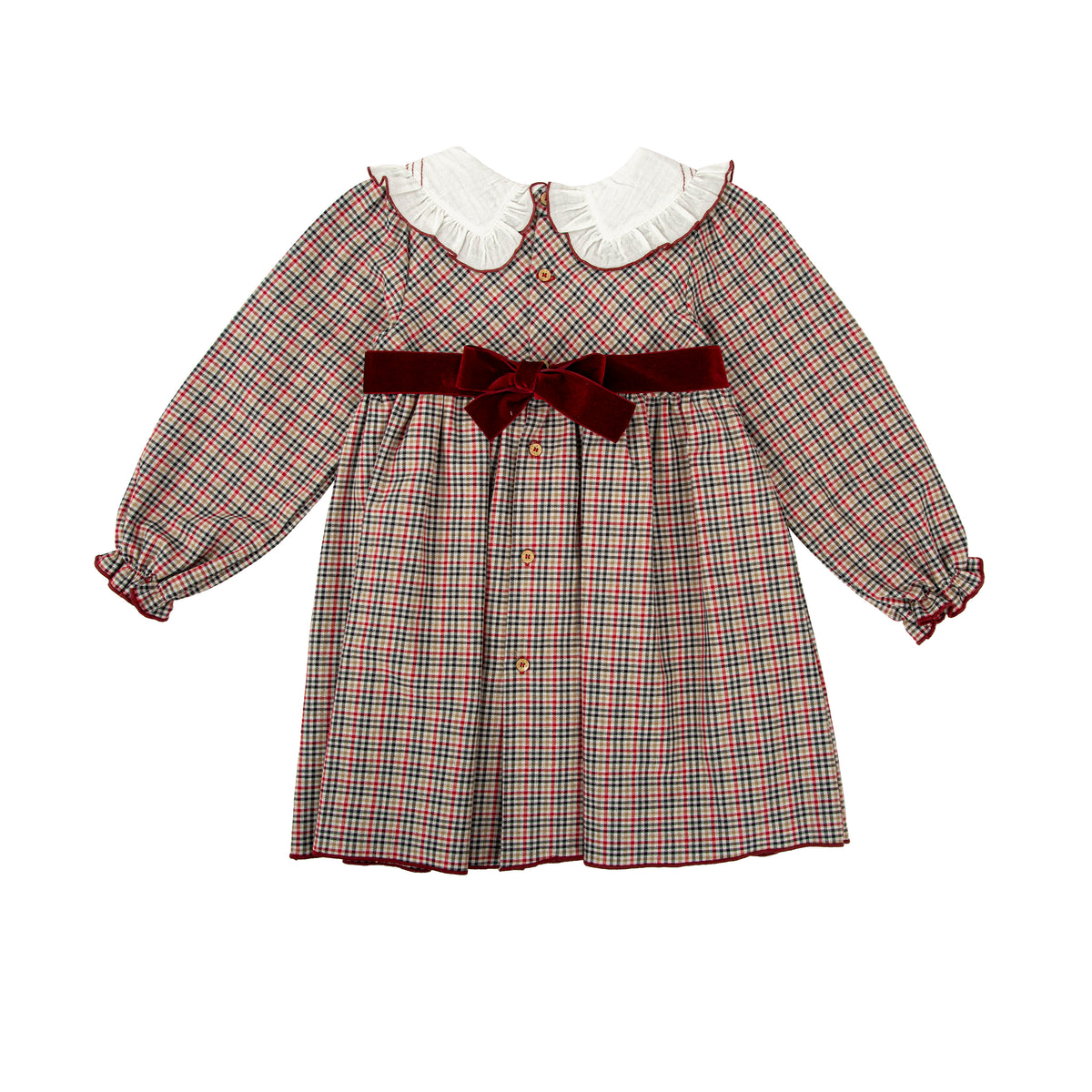 VESTIDO TARTÁN CUELLO