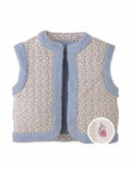 CHALECO FLORAL REVERSIBLE