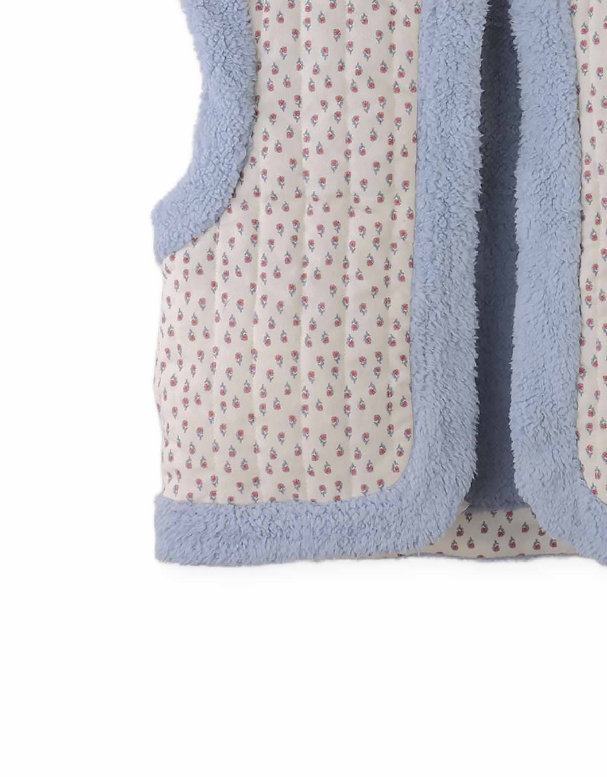CHALECO FLORAL REVERSIBLE