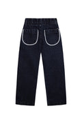 PANTALÓN VAQUERO BOLSILLOS PUNTILLA